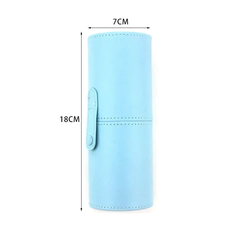 Makeup Brushes Holder Bag Portable Travel PU Marbling Empty Container Storage Cosmetics Brush Pen Brushes Organizer Makeup Tools