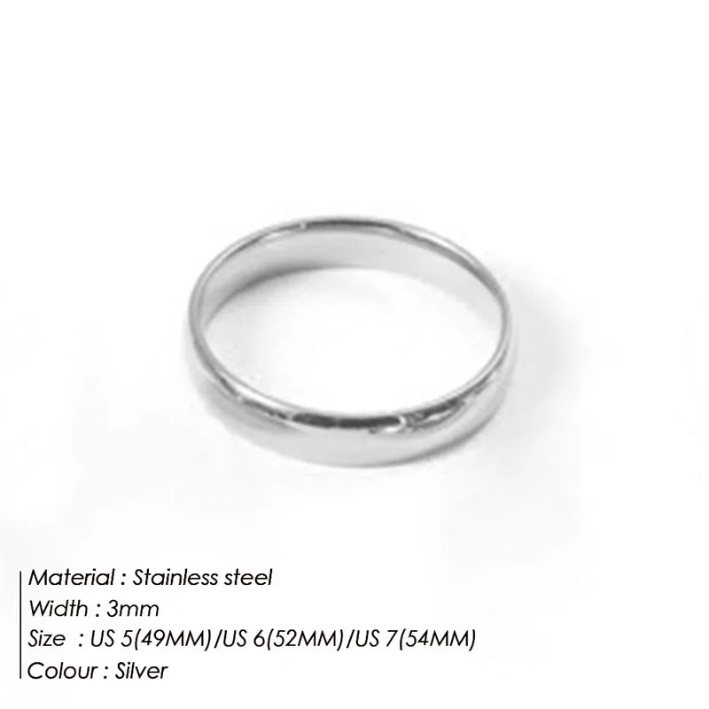 eManco Simple Stainless Steel Women's Rings Gold-plated Round Ring Girl's Jewelry Gift Factory Outlet
