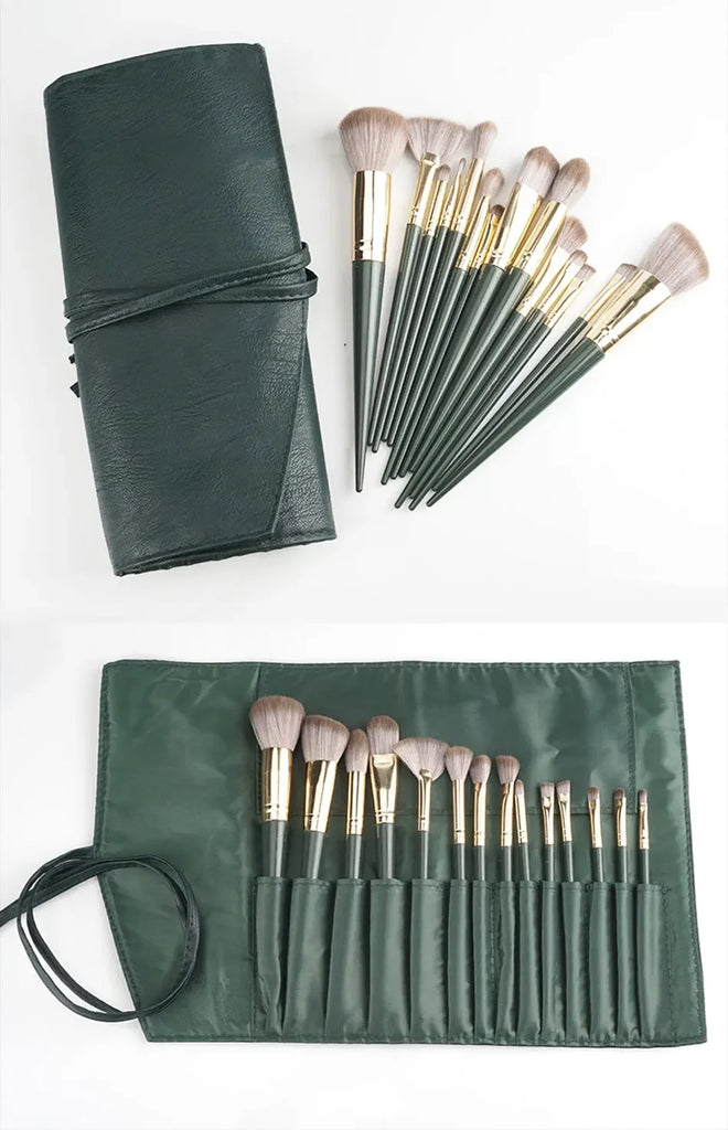 14‑Piece Soft Fluffy Makeup Brush Set – Professional Powder, Foundation, Blush & Eyeshadow Tools