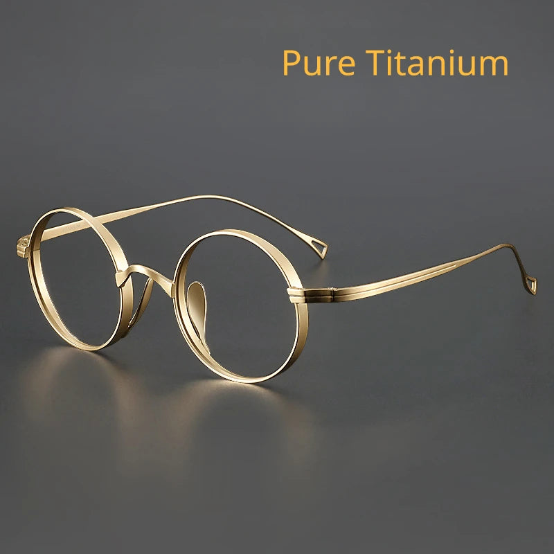 Ultra-Light Japanese Pure Titanium Glasses Frame For Men Retro Small Frame Myopia Eyeglasses Flat Spectacle prescription Frames