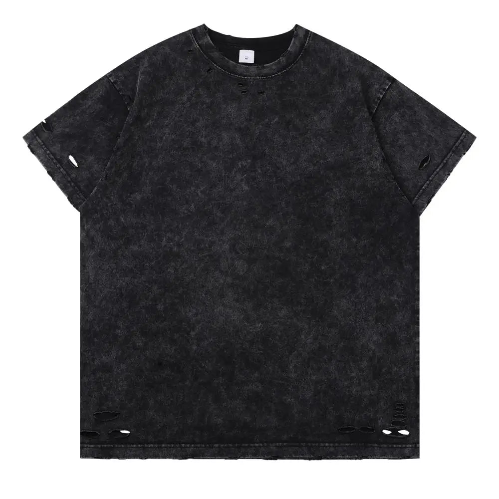 Heavy Thick Ripped Oversized T‑Shirt