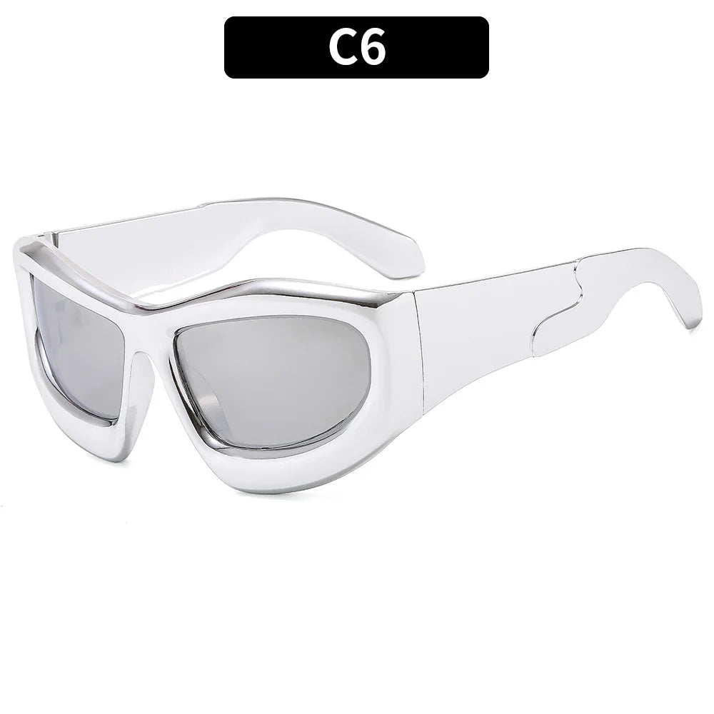 New Women's Fashion Y2K Sunglasses Men and Women Trendy Hip-Hop Sun Glasses Outdoor Sports Cycling Eyewear UV400 Gafas De Sol