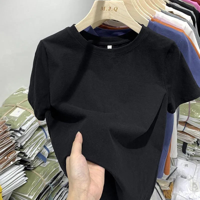 Women’s Y2K Short‑Sleeve T‑Shirt – Trendy Spring Tee for Girls & Women