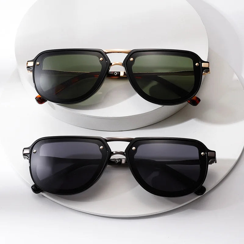 SHAUNA Retro Small Oval Women Luxury Sunglasses Fashion Rivets Blue Green Shades UV400 Men Trending Punk Sun Glasses