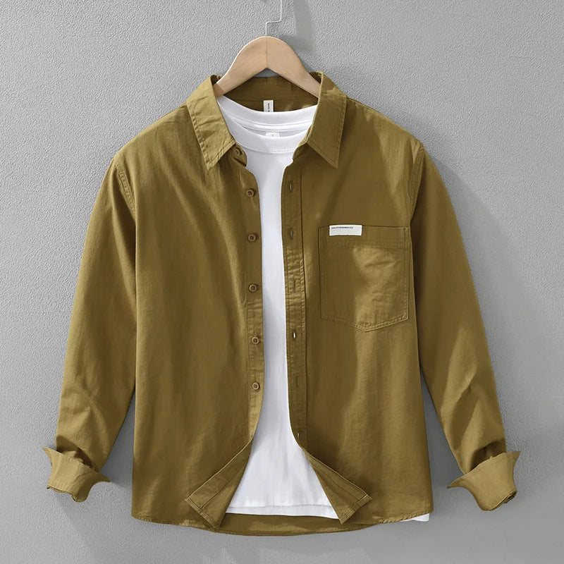 Pure Cotton Long‑Sleeve Shirt
