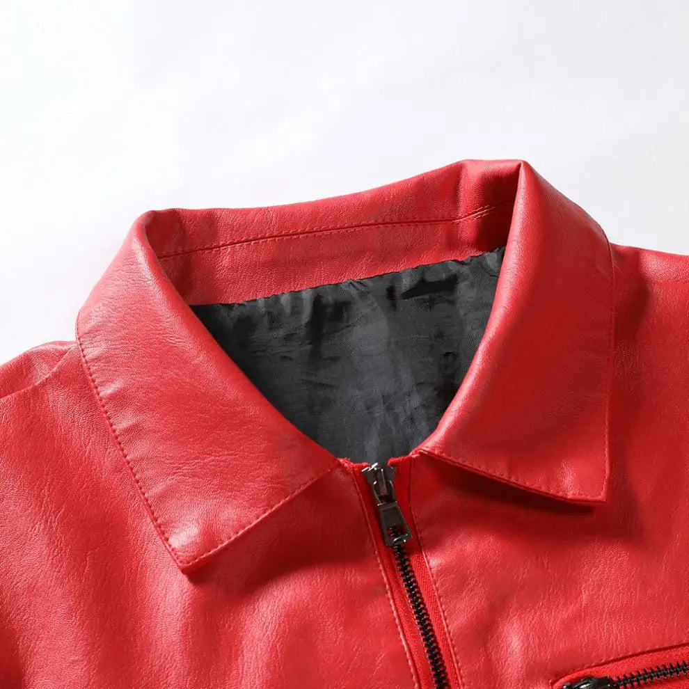 Slim PU Leather Rider Jacket