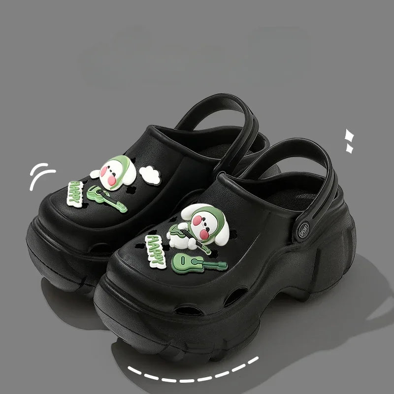 New Women’s DIY Cartoon Clogs Sandal Slippers — Cute Summer Mules Beach Garden Shoes