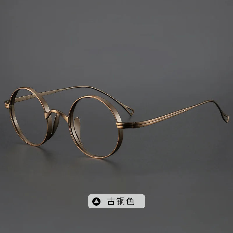 Ultra-Light Japanese Pure Titanium Glasses Frame For Men Retro Small Frame Myopia Eyeglasses Flat Spectacle prescription Frames