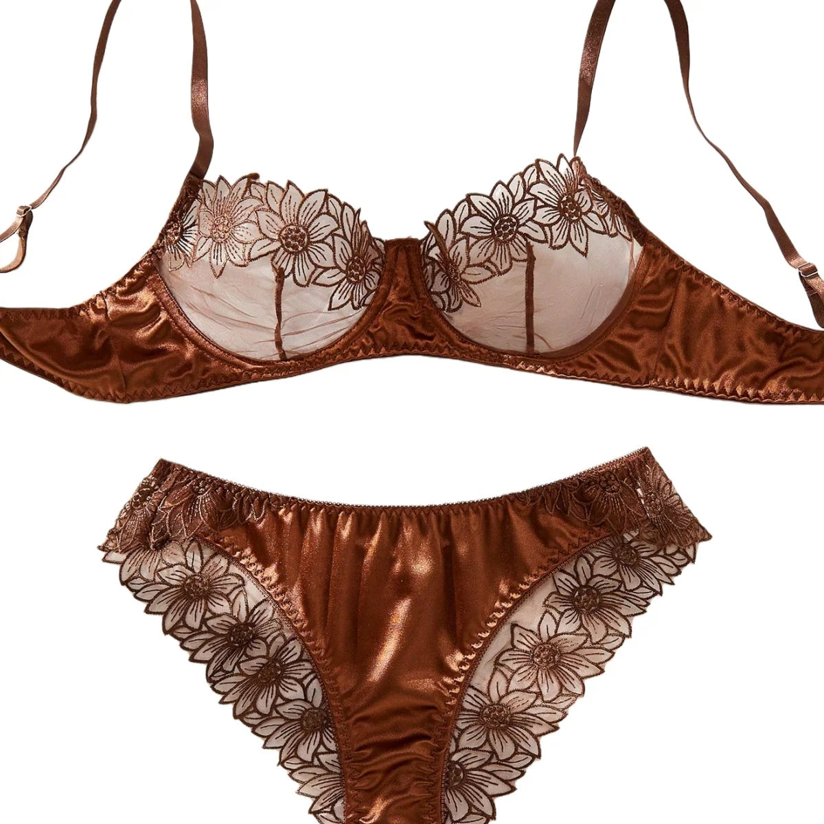 Elegant Embroidered Bra Set