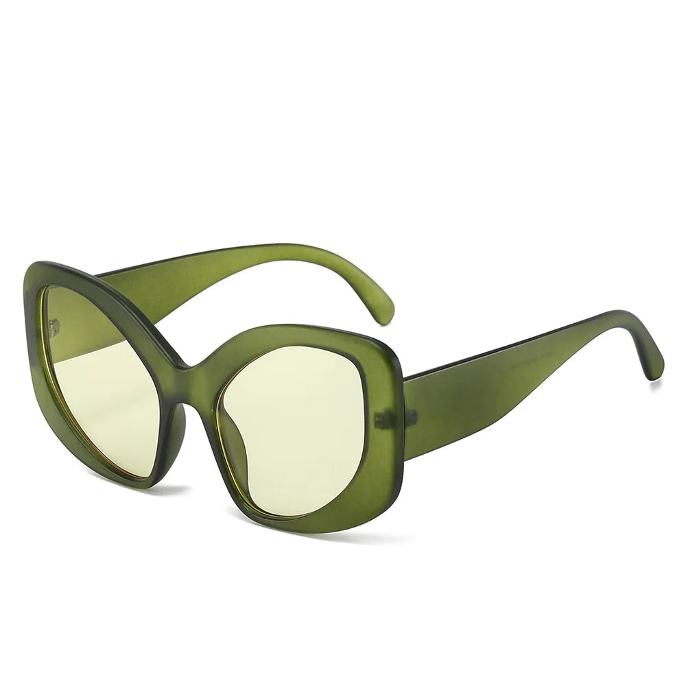 New Modern Cat Eye Y2k Sunglasses Women 2024 Luxury Brand Designer Sun Glasses for Ladies Oversized Shades Retro 2000's Eyewear