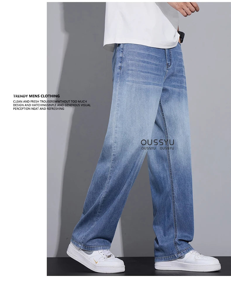 Gradient Grey Lyocell Jeans