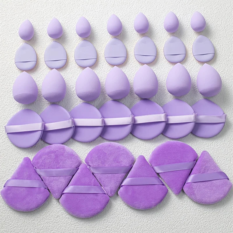 35‑Piece Pro Makeup Sponge Set – Latex‑Free Hydrophilic Blenders for Flawless Foundation, Concealer & Contour