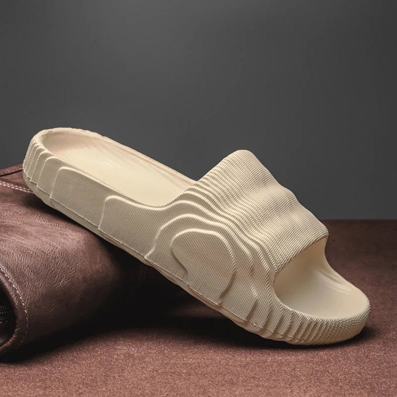 Unisex Summer EVA Platform Slippers — Soft‑Sole Open‑Toe Beach Slides for Women & Men (Sizes 29–46)