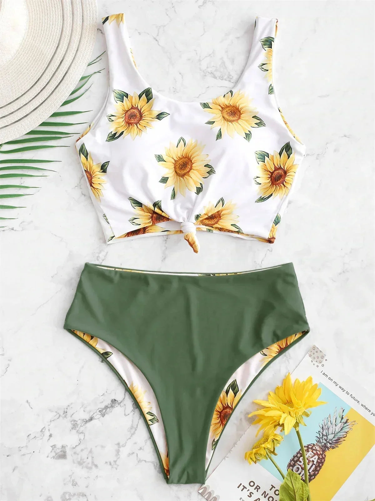 Sunflower Print Bikini