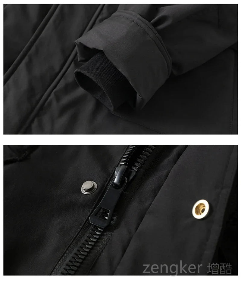 Big size  winter jackets for men women workwear hooded medium-length winter thick down jacket 12XL puffer jacket men 11XL 10XL