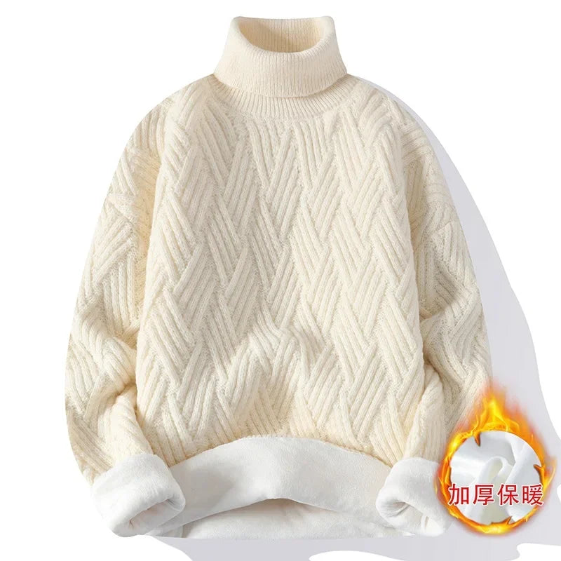 Men’s Winter Fleece Turtleneck Sweater