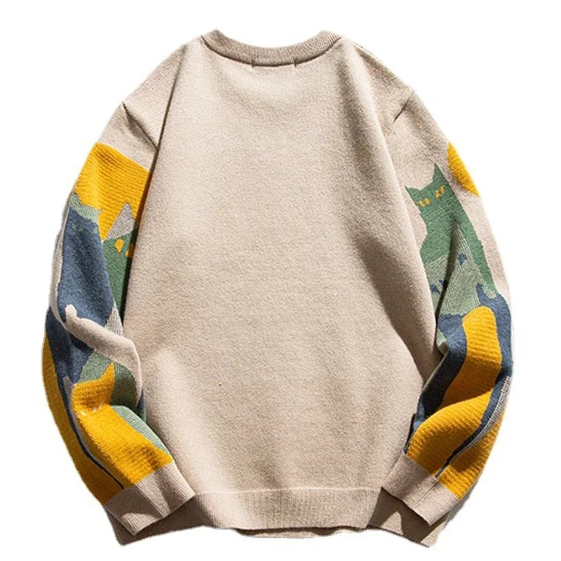 Harajuku Cat Print Sweater