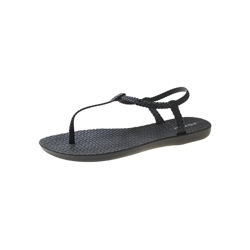 Women’s Bohemian Flat Sandals — Summer Clip‑Toe Flip Flops Casual Comfort Beach Shoes