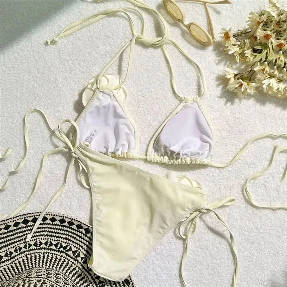 Rose Flower Brazilian Bikini