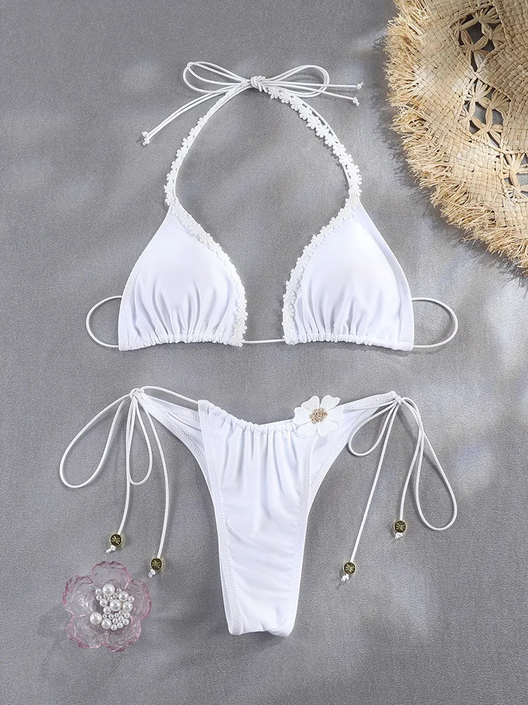 Floral Print Micro Bikini Set