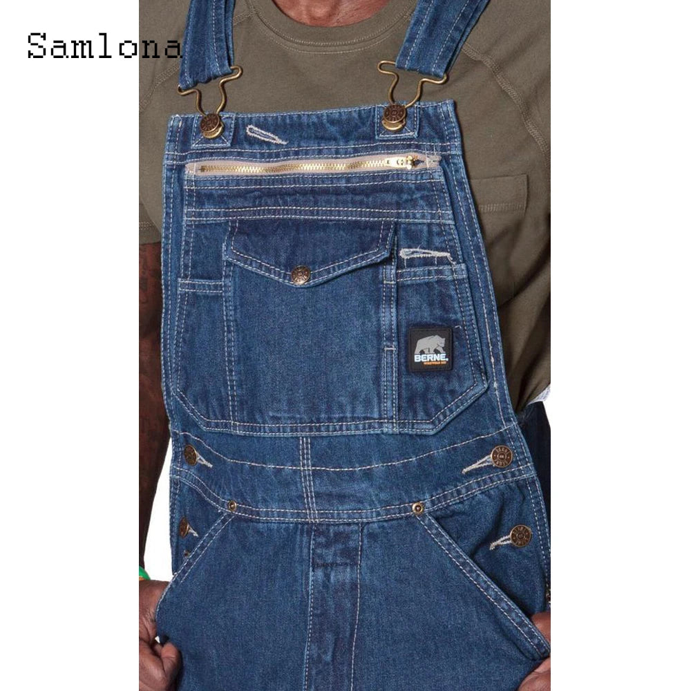 Vintage Cargo Jeans Overalls
