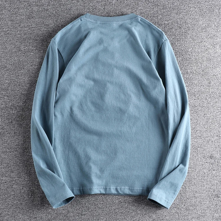American Retro 3D Letter Long‑Sleeve T‑Shirt