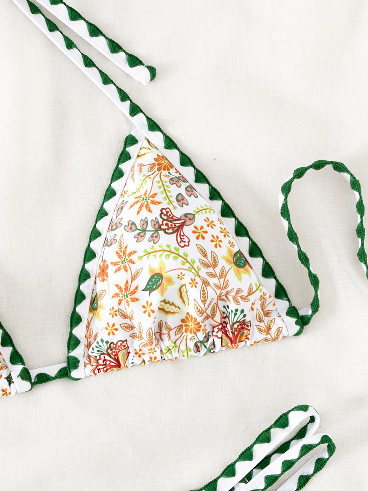 Flower Print Halter Brazilian Bikini