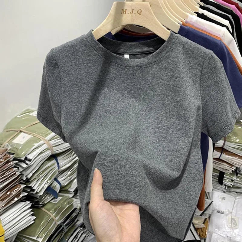 Women’s Y2K Short‑Sleeve T‑Shirt – Trendy Spring Tee for Girls & Women