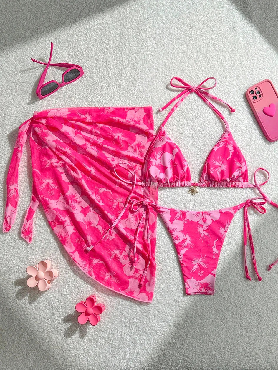 Trendy Two‑Piece Thong Swimsuit