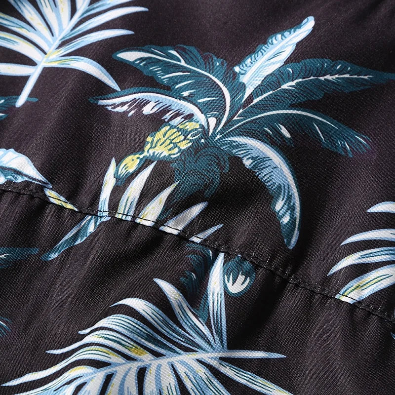 Men’s Summer Printed Short‑Sleeve Shirt – Thin Beachwear Turtle‑Neck / Polo Casual Top