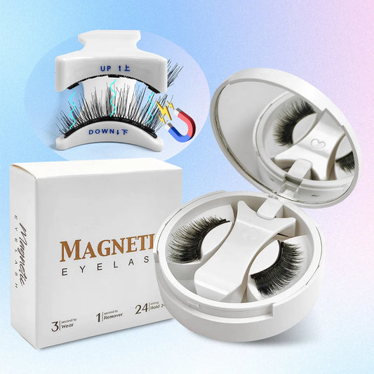 Magnetic Eyelashes Set – Reusable No‑Glue Lashes with Magnetic Tweezers for Easy, Natural Glam
