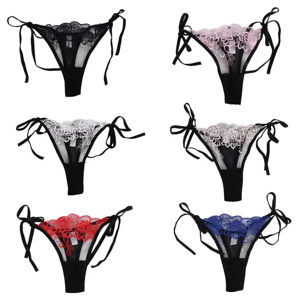 Low‑Waist Transparent Mesh Briefs