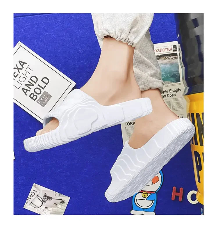 Unisex Summer EVA Platform Slippers — Soft‑Sole Open‑Toe Beach Slides for Women & Men (Sizes 29–46)