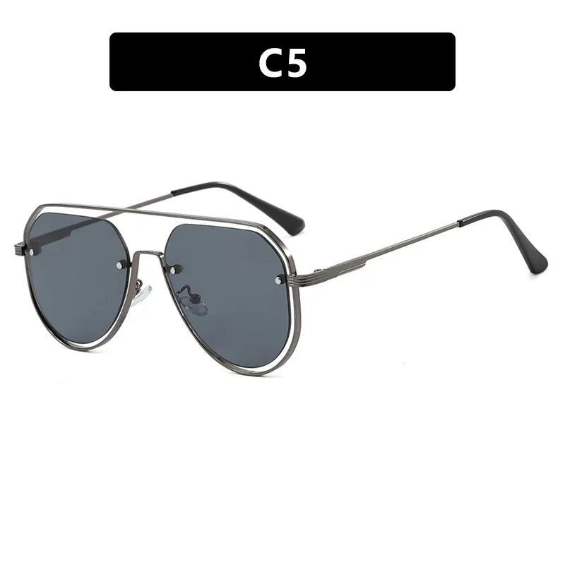 Fashion Women Sunglasses Pilot Classic Driving Sun Glasses Metal Frame Mirror Leisure Fishing Business Eyeglass UV400