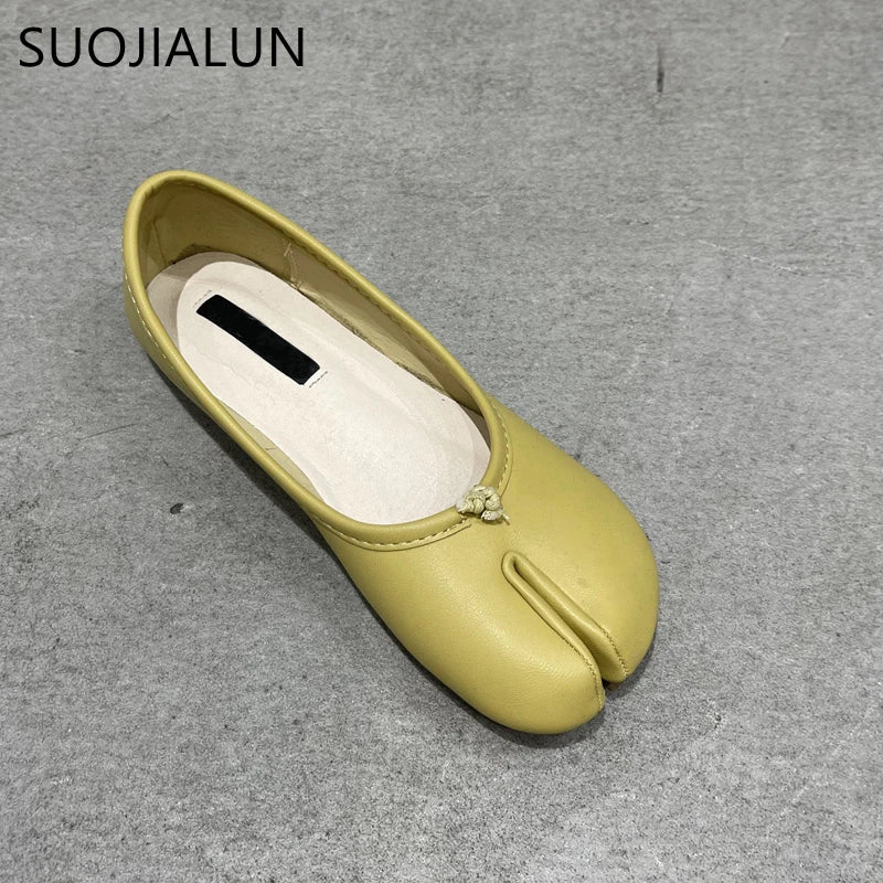 SUOJIALUN Autumn Ballerina Flats