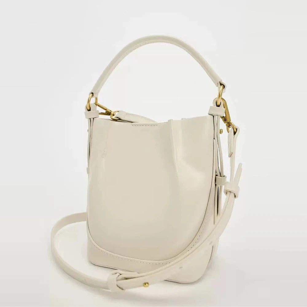 Fashion Wide Strap Bucket Bag High Quality Shoulder Bag Small Purses and Handbags Designer Bags for Women 2024 Crossbody Bags