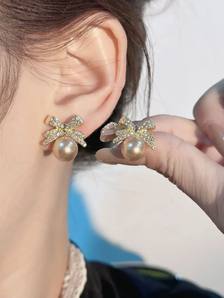 Newest S925 Silver Needle Fashion Pearl Stud Earrings Personality Trend Earring For Minimalist  Women Jewelry
