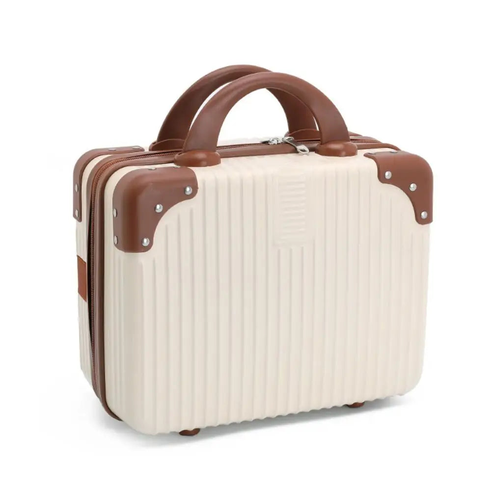 Mini Travel Cosmetic Suitcase – Durable Makeup Organizer Box with Lock