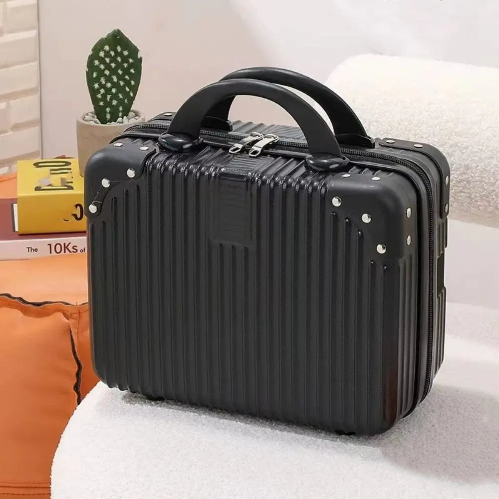 Mini Travel Cosmetic Suitcase – Durable Makeup Organizer Box with Lock