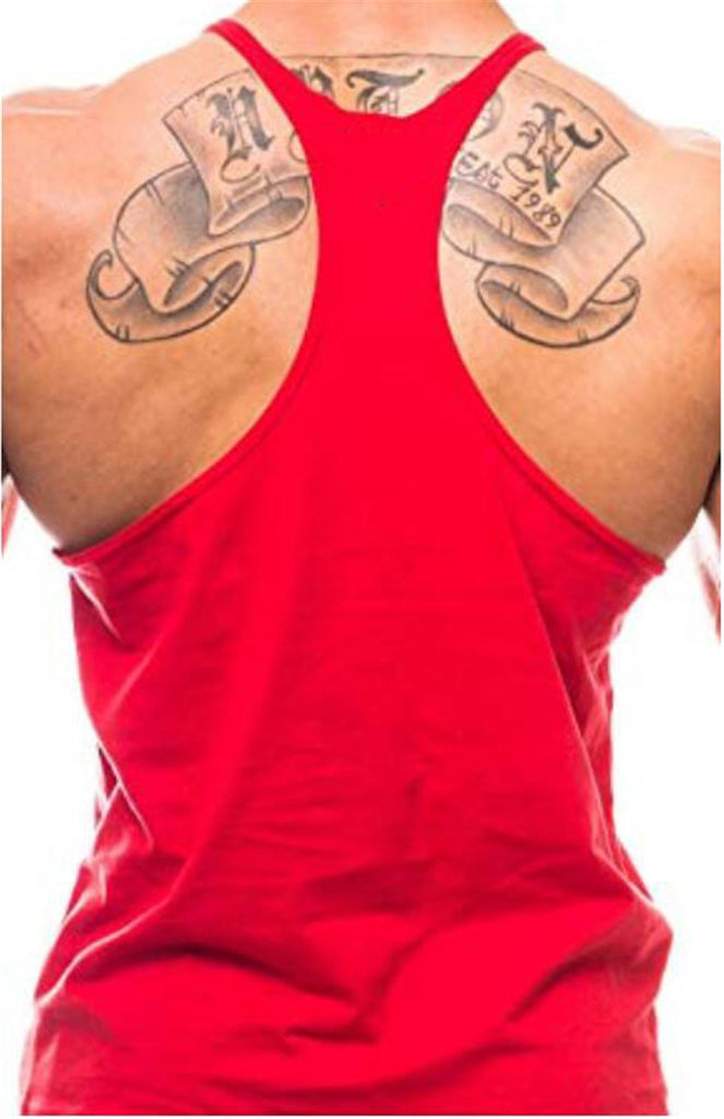 Men’s Bodybuilding Y‑Back Tank Top – Cotton Breathable Gym Muscle Vest, Fitness Workout Sleeveless Shirt