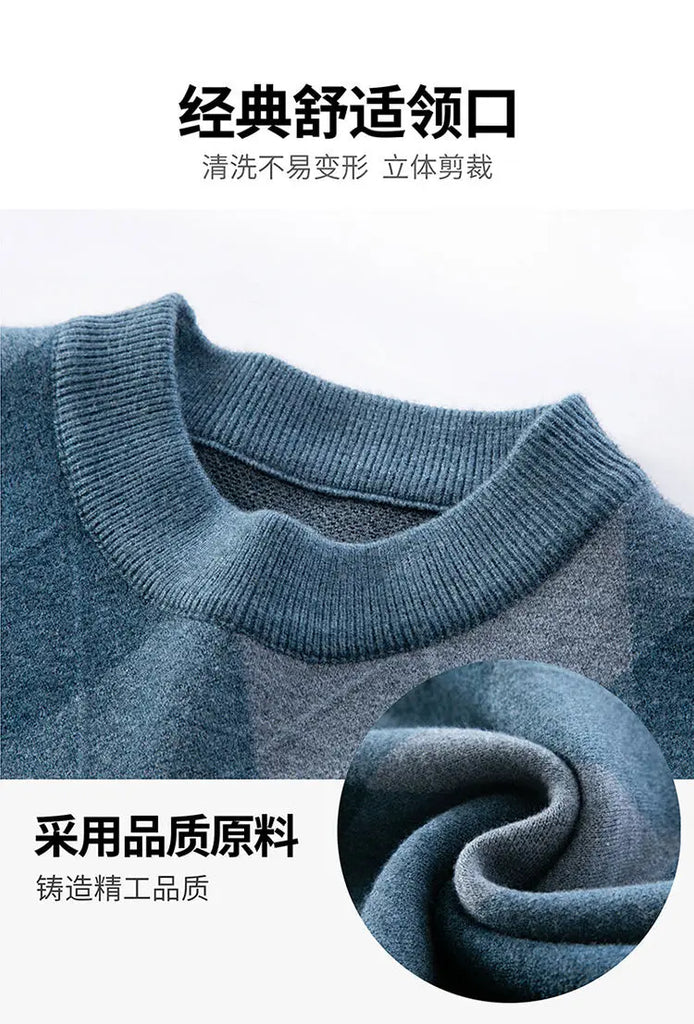 Men’s Autumn Winter Half‑Turtleneck Sweater