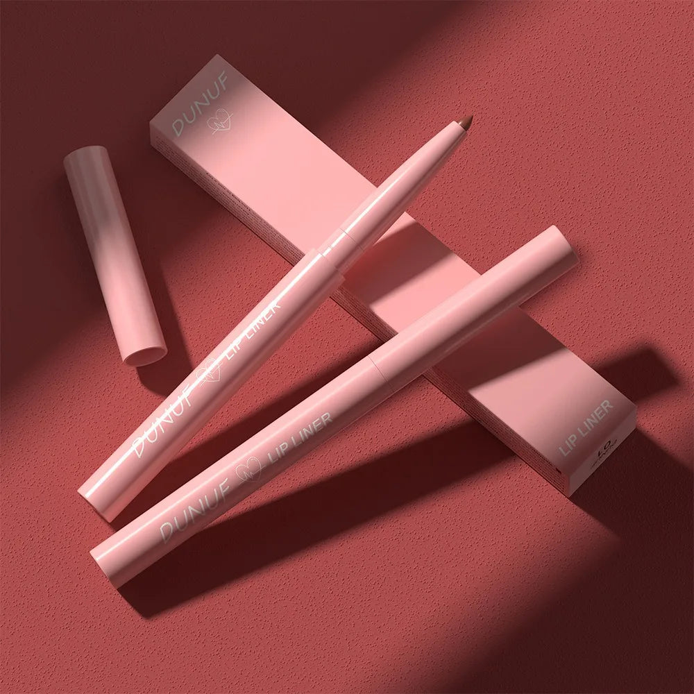 Tapered Nib Lip Liner Pencil Long-Lasting Matte Creamy Plumping Lip Stain Waterproof Natural Nude Brown Slim Lip Liner Makeup