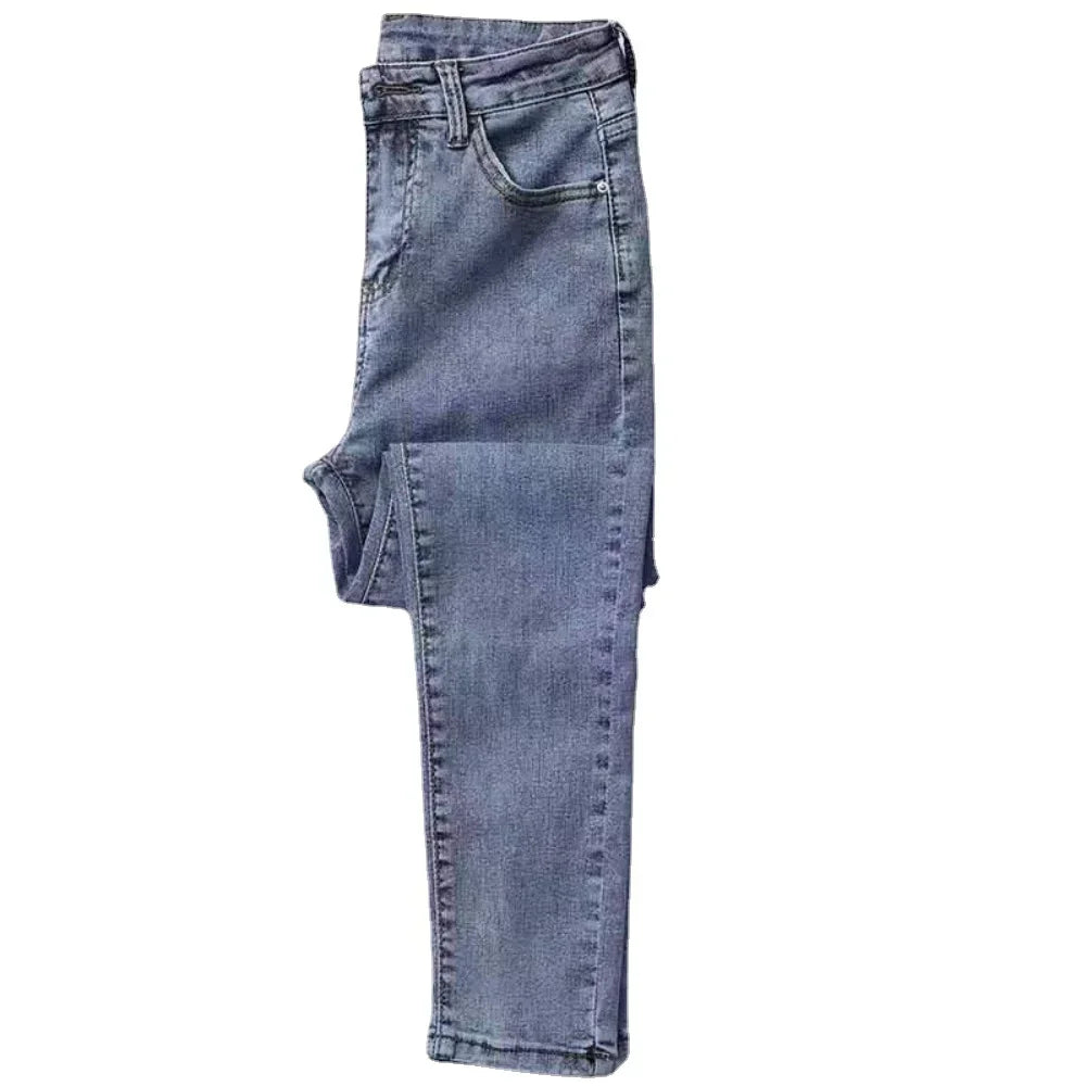 High Waist Jeans Denim Women Spring and Summer  New Outer Wear Thickening Tight Elastic All-match Pencil Pants