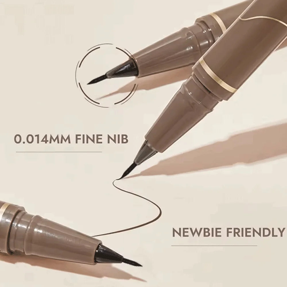 The 4-color fine eyeliner is soft and durable, easy to apply makeup on, fine, quick-drying, long-lasting eyeliner, waterproof