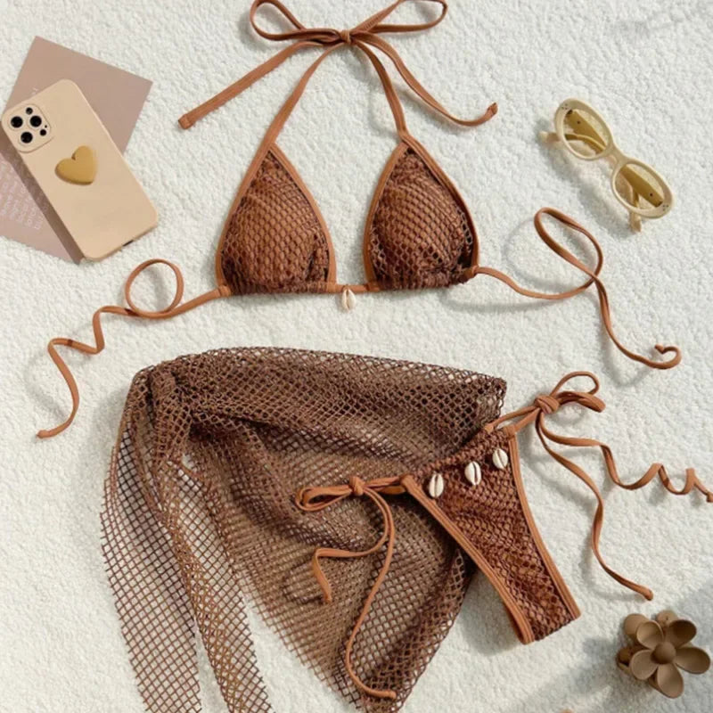 2026 Sexy Bikinis Female Swimsuits Women's Three-Piece Swimwear Beach Swim Wear Bathing Suits Brazilian Bikini Set Pool Bather