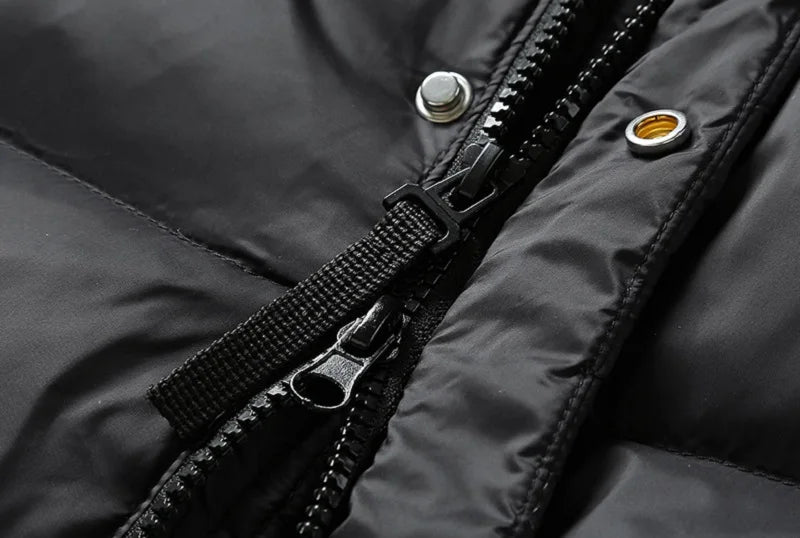 Winter New Men Warm Thick Long Down Jacket Coat Mens Hooded Waterproof Black Gold Puffer Jacket Men Casual Windproof Parkas Male
