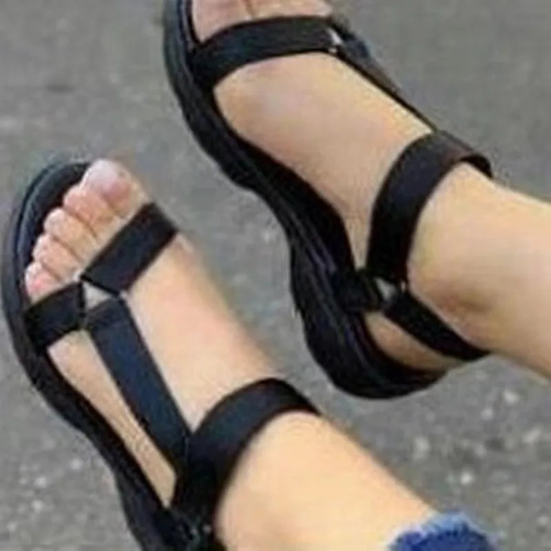 Women's Sandals Fashion Casual Round Toe Flat Shoes Colorful Platform Comfort Roman Sandy Beach Sandals Feminina zapatos mujer