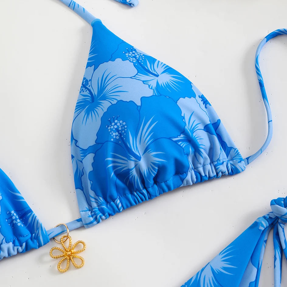 Trendy Two‑Piece Thong Swimsuit