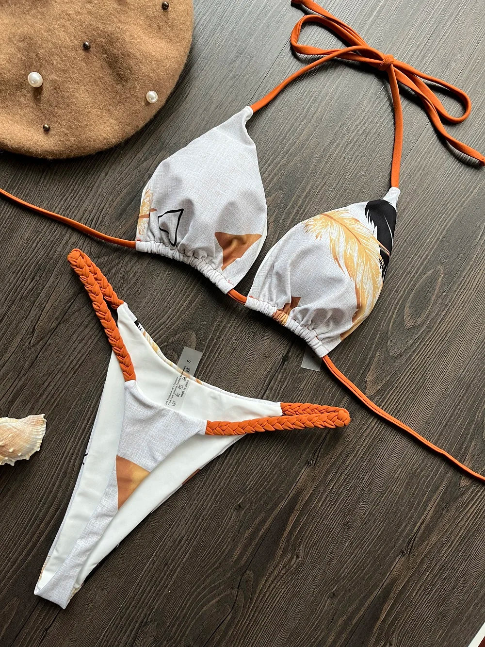 Zebra Print High‑Waist Brazilian Bikini