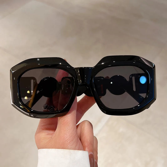 KAMMPT Vintage Oversize Sunglasses Men Women Trendy Square Gradient Shades Sun Glasses Luxury Brand Design Fashion UV400 Eyewear
